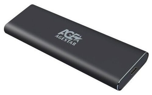 Внешний корпус SSD AgeStar 3UBNF5C SATA III USB 3.0 алюминий черный M2 2280 B-key