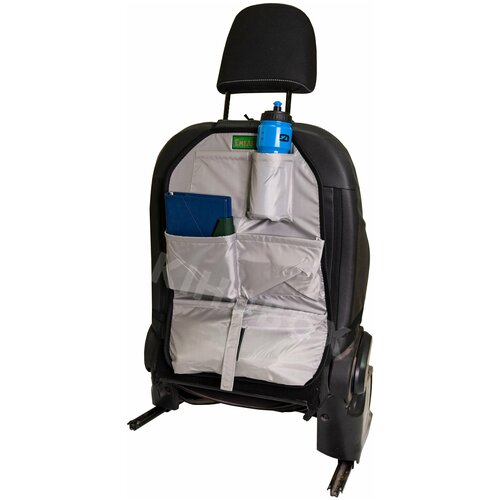 Накидка органайзер тканевая на спинку сиденья, серая - KIHO АРТ 290123