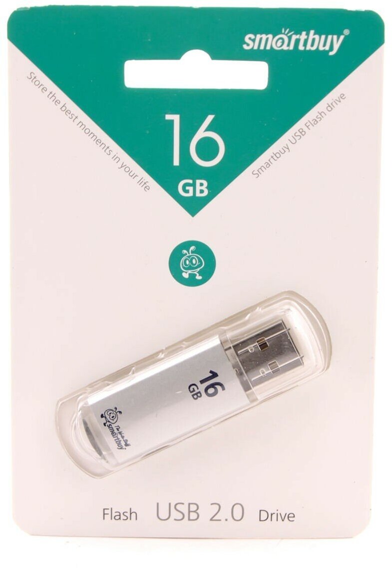 Флешка SmartBuy V-Cut USB 2.0 16 ГБ, 1 шт., серебристый, черный - фотография № 13