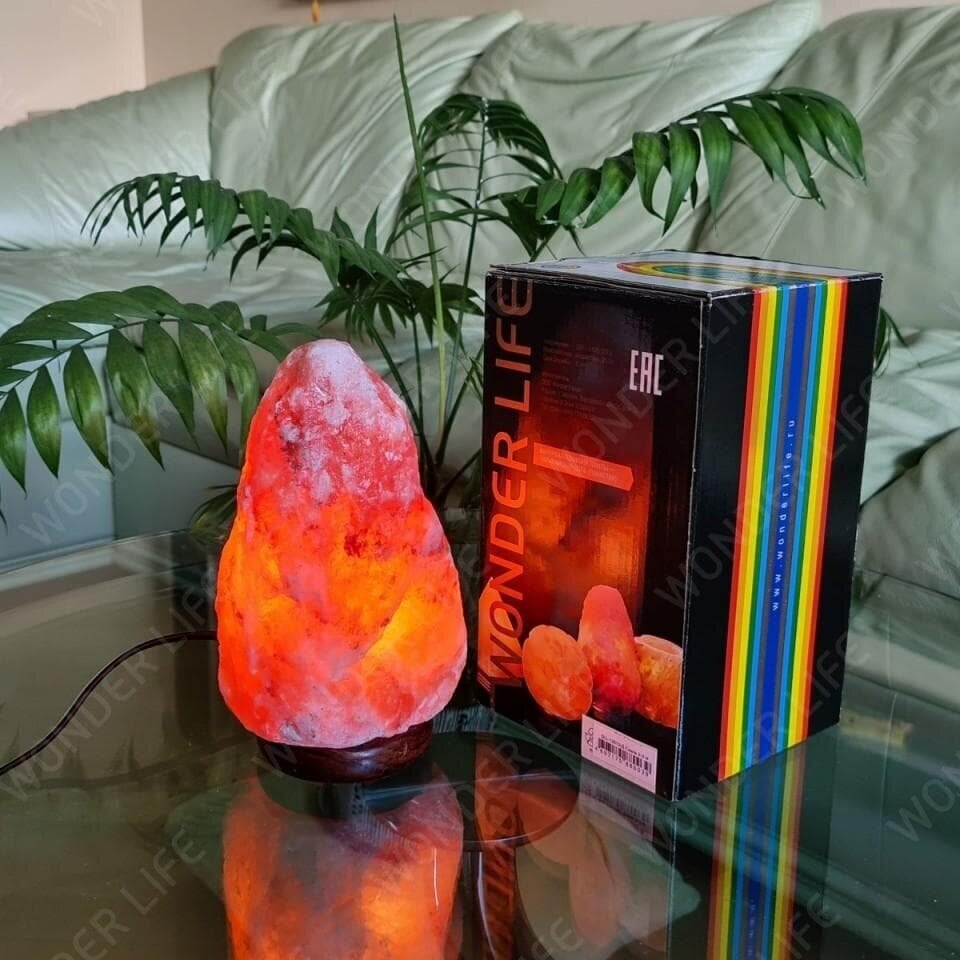 Wonder Life Солевая лампа "Скала" 4-6 кг - из Гималайской соли - фотография № 3