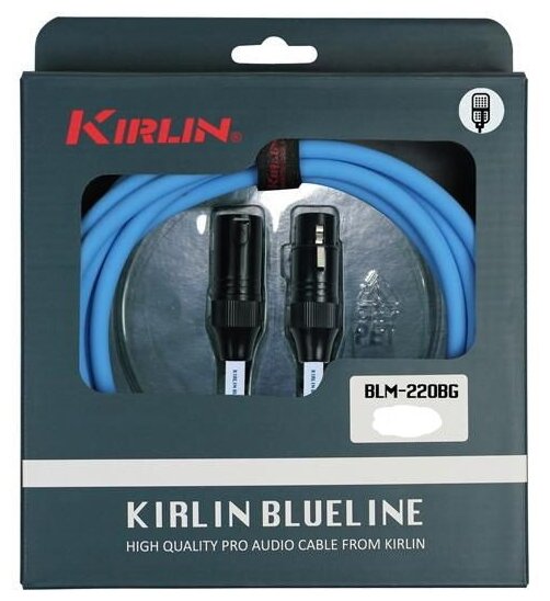 Микрофонный кабель Kirlin BLM-220BG/BE/3m, XLR мама - XLR папа длина 3 метра