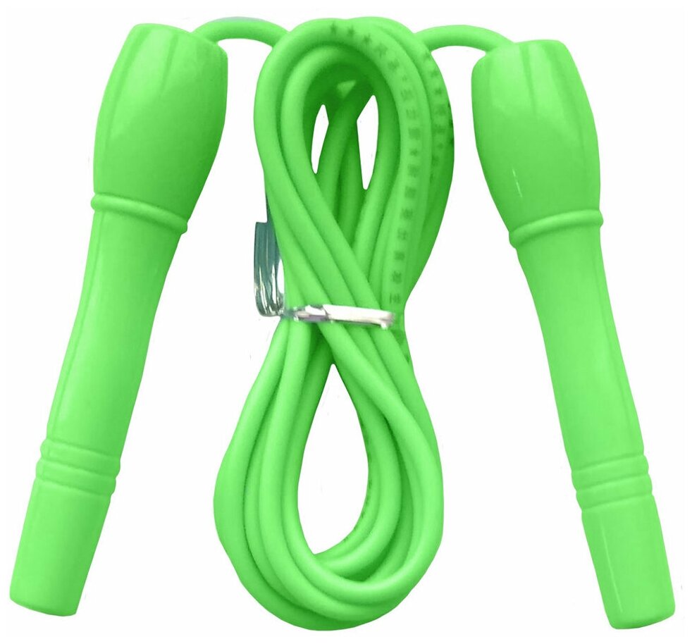 B23648 Скакалка (цвет-Зеленый, ручки пластиковые, шнур ПВХ)