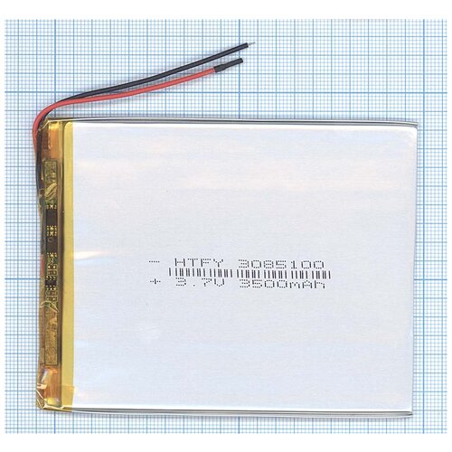 фото Аккумулятор li-pol (батарея) 3*85*100мм 2pin 3.7v/3500mah oem