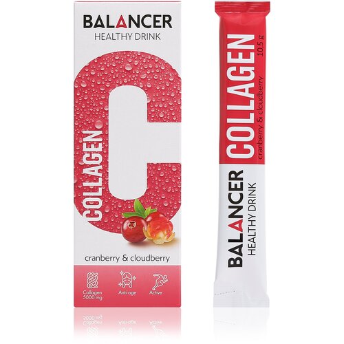 Напиток Balancer Collagen со вкусом «Клюква - морошка», 10 стиков. Комплексы и продукты для похудения