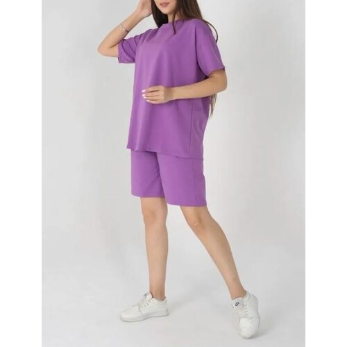 фото Спортивный костюм женский, сиреневый, l anione