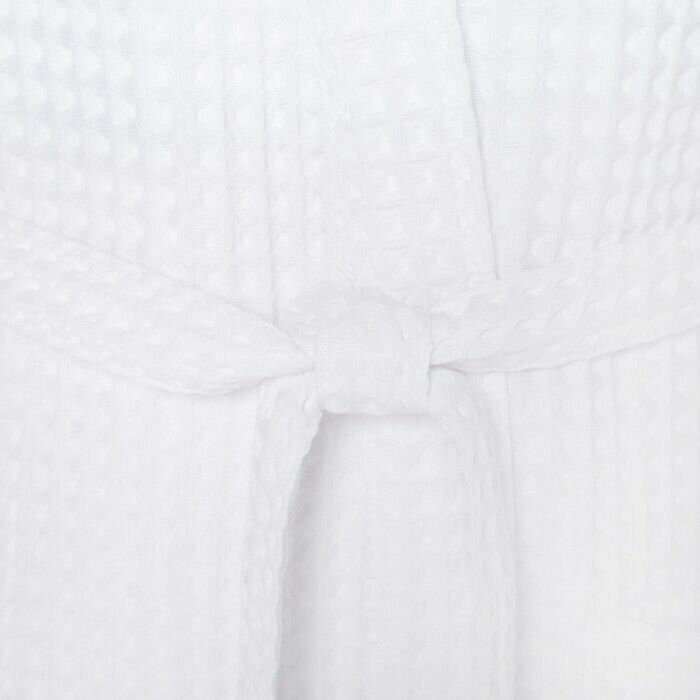 Халат вафельный мужской удлиненный Этель "Boho" размер 58-60, цвет белый, 100% хлопок, 290 г/м2 - фотография № 9