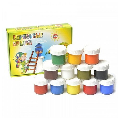 фото Набор акриловых красок 12 цв olki