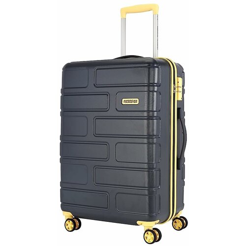 Чемодан American Tourister, поликарбонат, ABS-пластик, размер L-, желтый, черный