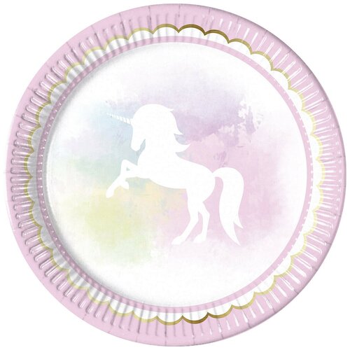 Тарелка Единорог Акварель 23см 8штР 109₽