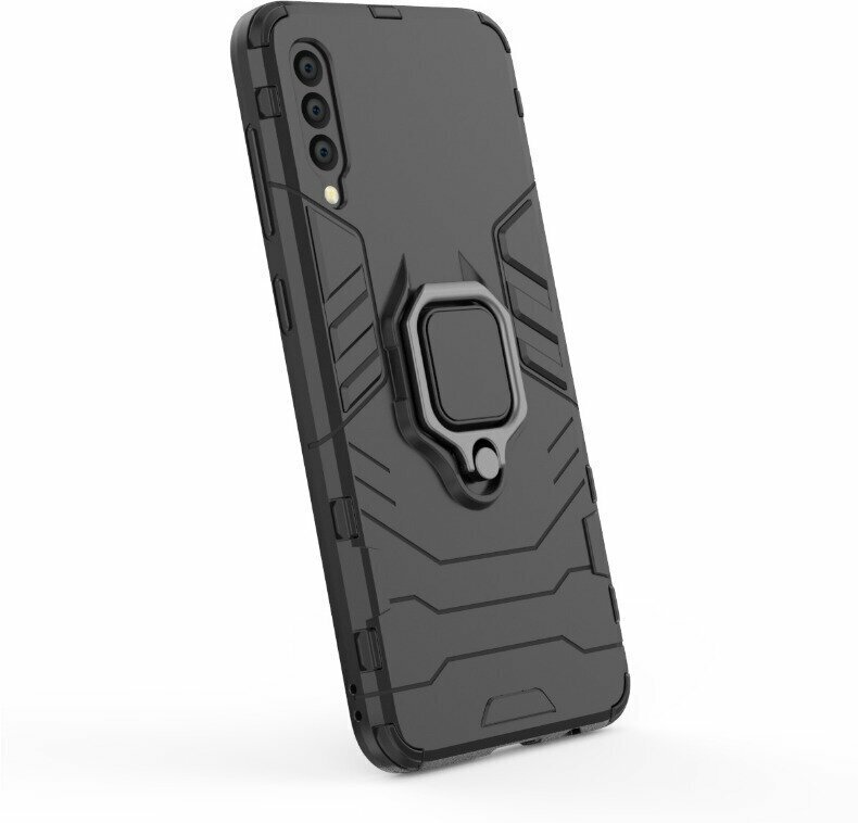 Чехол противоударный для Samsung A50 / Самсунг А50 (Черный) — фото 1