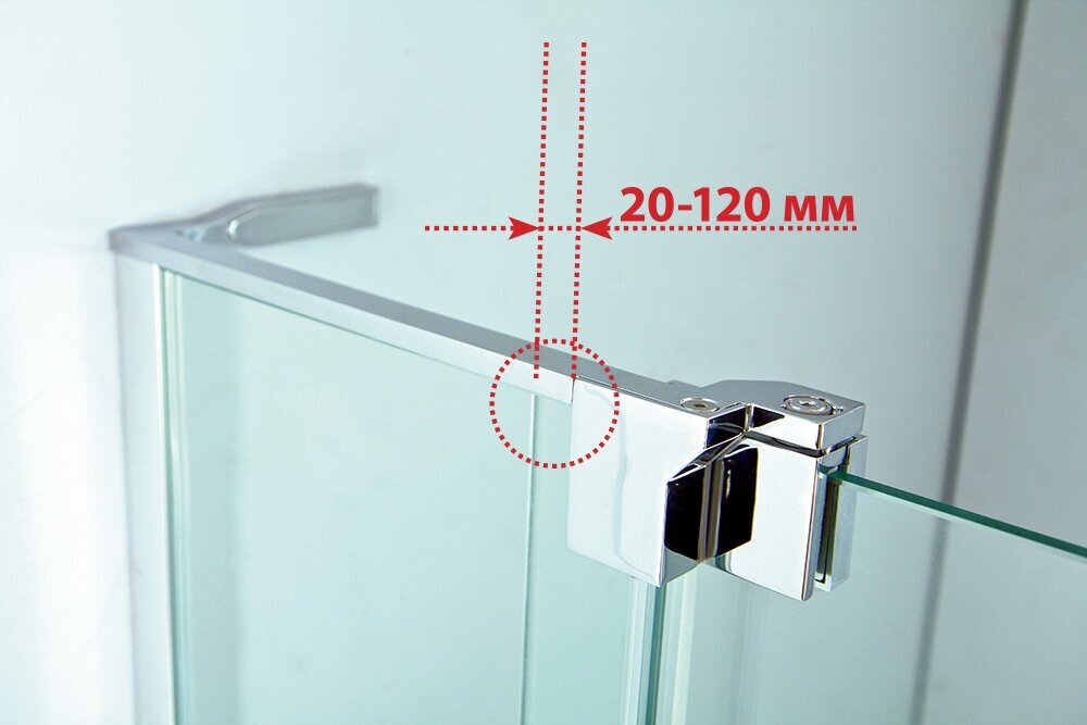 Душевой уголок CEZARES SLIDER-AH-1-80-100/110-C-Cr - фото №9