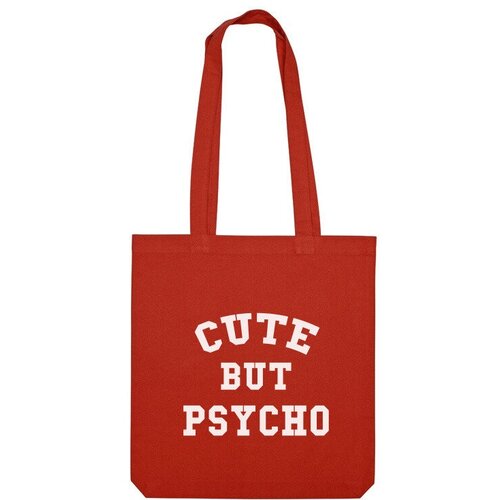 Сумка шоппер Us Basic, красный сумка симпатичный но псих cute but psycho ярко синий