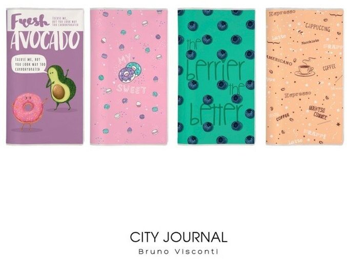 Записная книжка А6 64л лин CITY JOURNAL, интегр обл, микс 9632655