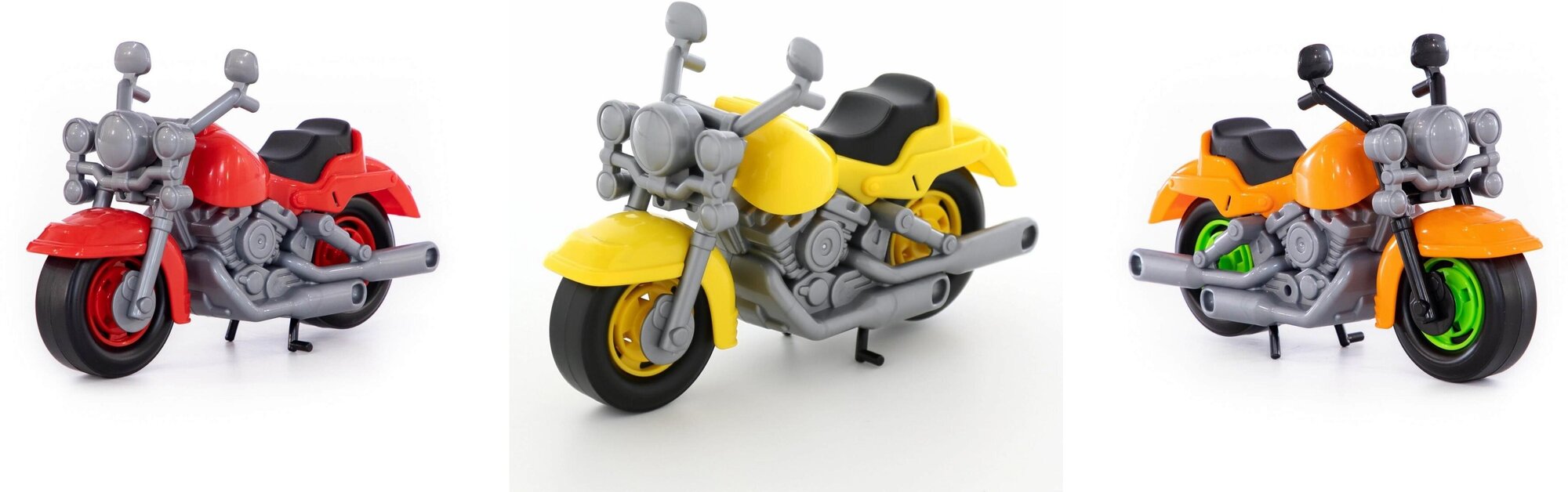 Мотоцикл Полесье Кросс желтый 27 см - фото №16