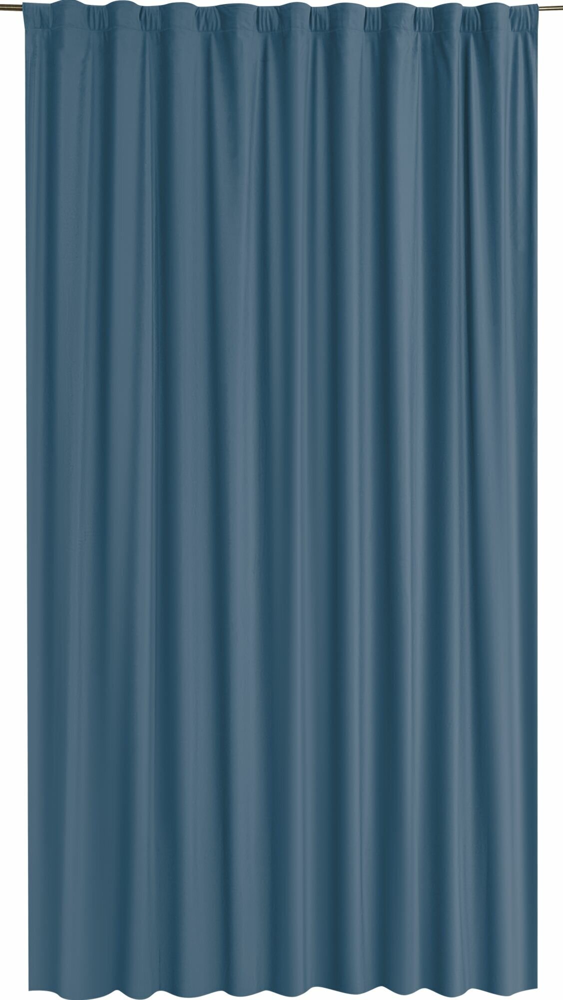 Штора со скрытыми петлями блэкаут Alycia 200x280 см цвет серо-синий Ink 4