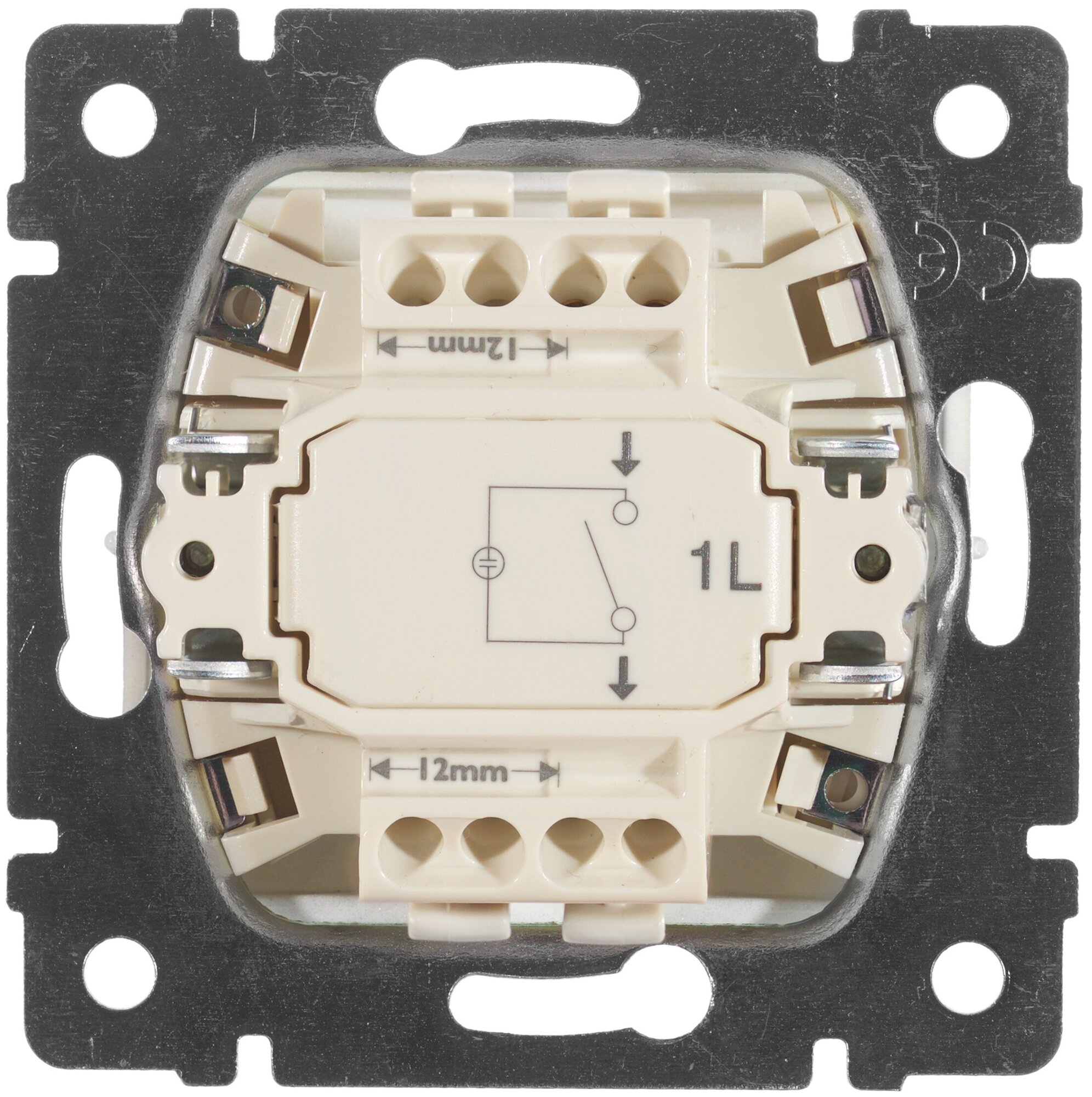 Механизм выключателя 1-кл. СП Valena 10А IP31 250В с зел. индикацией алюм. Leg, LEGRAND 770110 (1 шт.) - фотография № 2