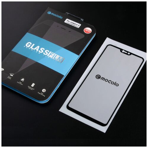 Премиум 5D Full Cover полноэкранное безосколочное защитное стекло Mocolo со сверхточными краями для OnePlus 6 черный