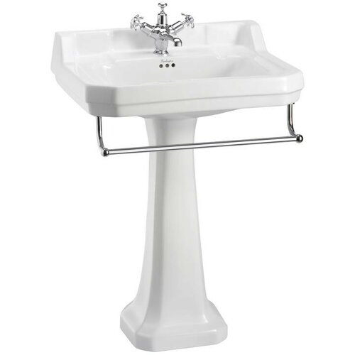 Раковина с пьедесталом Burlington Edwardian B5 1TH 90 с полотенцедержателем