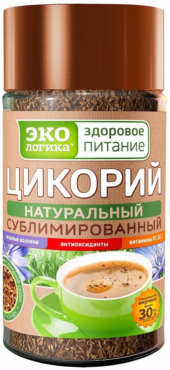 Цикорий экологика Здоровое Питание «Классический» сублимированный 85 г, стеклянная банка. 622317 - фотография № 8