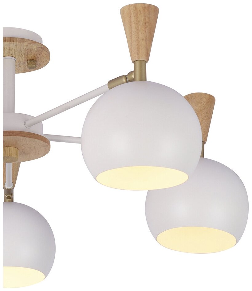 Люстра L1161-5 Morila white 5xЕ27x40 Вт цвет белый Lamplandia - фото №9