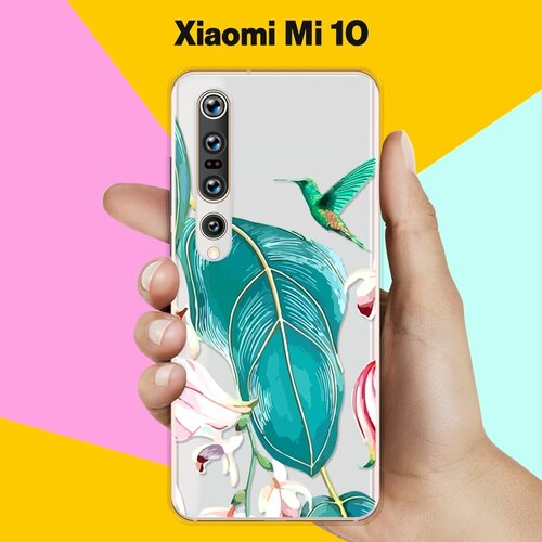 Силиконовый чехол Колибри на Xiaomi Mi 10 силиконовый чехол пончики на xiaomi mi 10