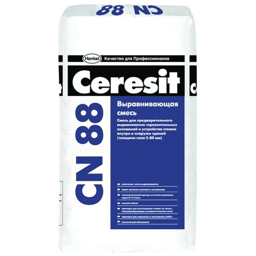 Базовая смесь Ceresit CN 88 церезит cn 175 универсальная самовыравнивающаяся смесь 3 60мм 25кг 1535443