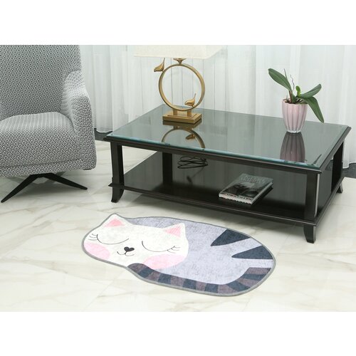 Коврик прикроватный безворсовый Котик 60x100 см (видео)