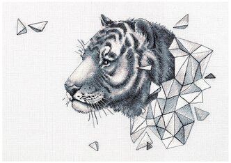 Набор для вышивания "PANNA" J-7089 "Геометрия. Тигр" 37.5 х 26.5 см