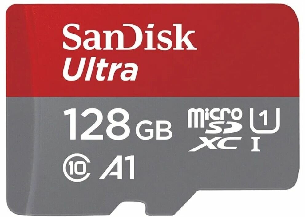 Карта памяти Micro SecureDigital 128Gb SanDisk Ultra microSDXC class 10 UHS-1 (SDSQUAB-128G-GN6MN)