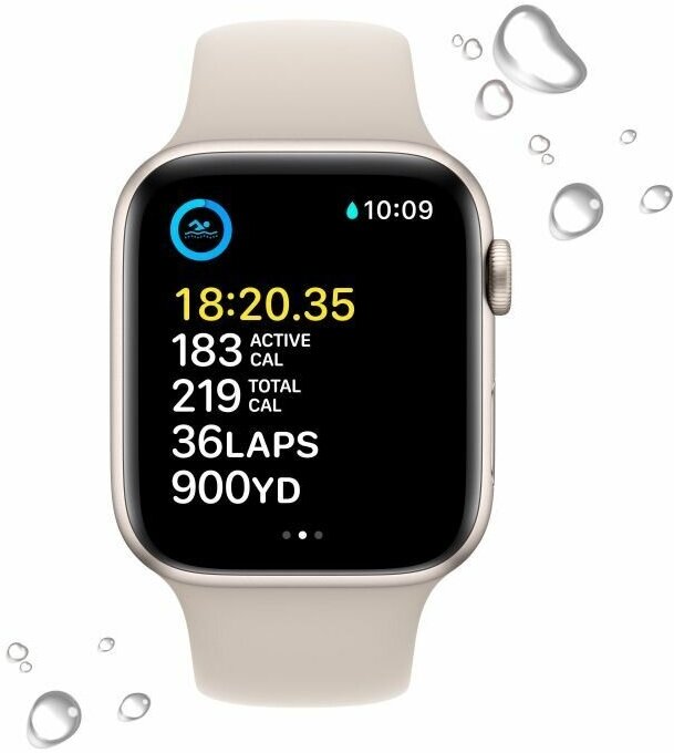 Умные часы Apple Watch Series SE Gen 2 40 мм Aluminium Case GPS, starlight Sport Band — фото 1