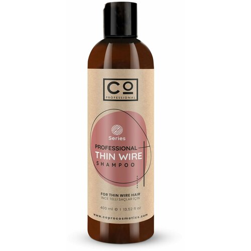 Шампунь для тонких волос CO PROFESSIONAL Thin Wire Shampoo, 400 мл увлажняющий шампунь для натуральных и наращенных волос professional shampoo шампунь 1000мл