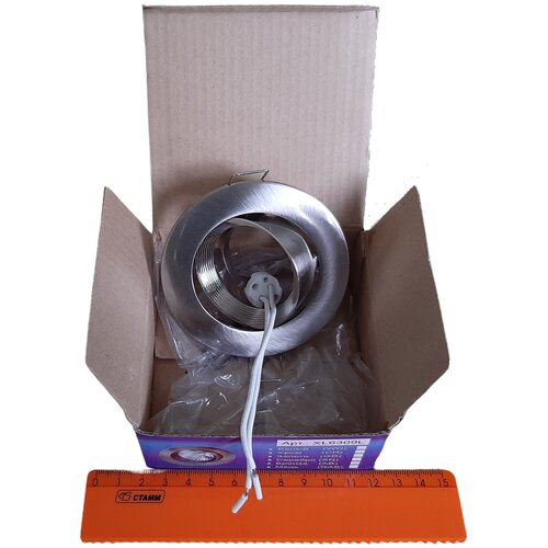 Светильник встраиваемый ТМ 10000 ламп. Модель XL6309L-SN. Цвет- серебро. Круглый, поворотный, литой. Под лампу - MR16.