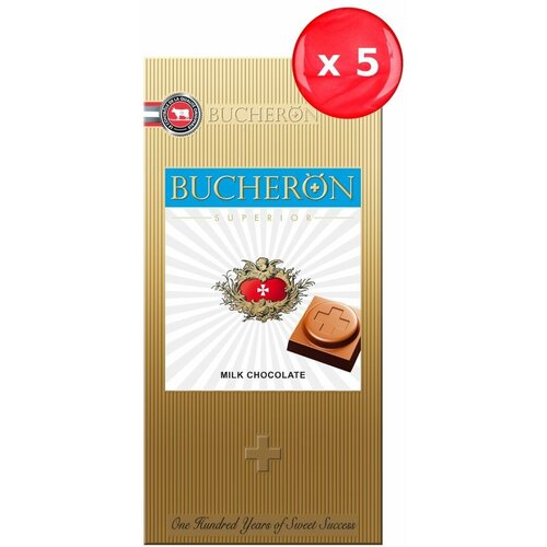 Шоколад Bucheron superior молочный 100 г, набор из 5 шт.