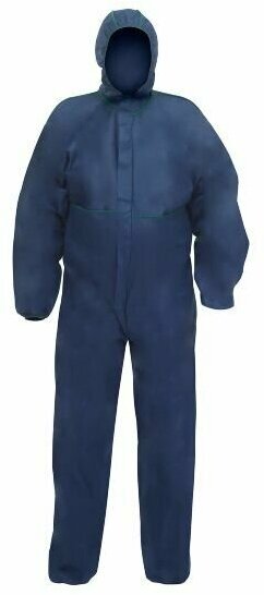 фото Комбинезон защитный с капюшоном, С10, размер L, синий 1 шт