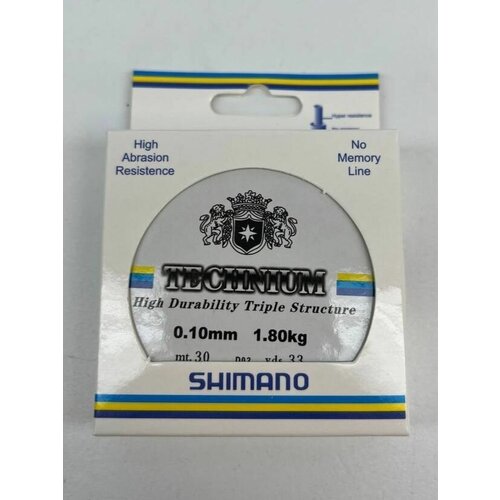 фото Леска shimano technium 0.10 мм. 1.80 кг. 30 м. зимняя