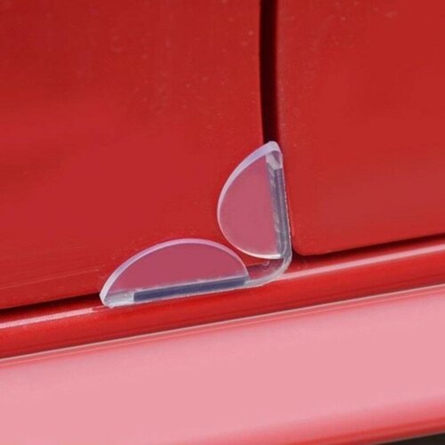 Защитная накладка на дверь, 8.5х1 см, прозрачная, набор 4 шт защита кромки двери автомобиля силиконовая