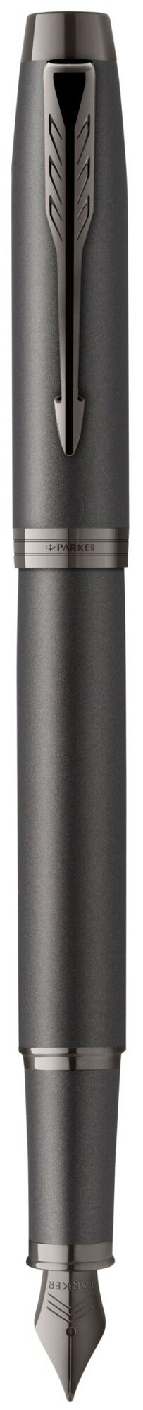 Перьевая ручка Parker IM Monochrome Black, перо:F, цвет чернил:black, в подарочной упаковке