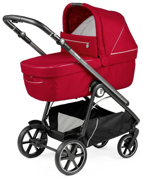 Универсальная коляска Peg-Perego Коляска 2 в 1 Peg Perego Veloce, Red shine, цвет шасси: серый