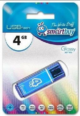 USB флеш (SMARTBUY (SB4GBGS-B) 4GB GLOSSY SERIES BLUE)