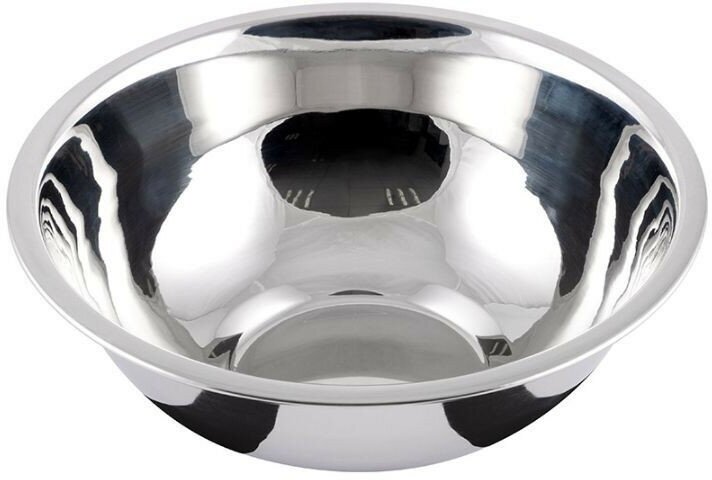 Миска (MALLONY Миска Bowl-Roll-27, объем 3300 мл из нержавеющей стали, зеркальная полировка, диа 28 см (103900))
