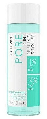 Catrice, Pore 2-in-1 Peeling & Toner - тонер для лица очищающий