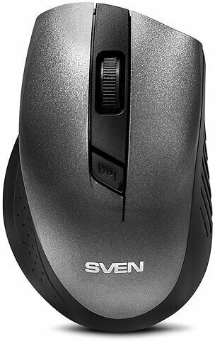 Мышь Wireless Sven RX-325 SV-03200325WG серая, 4 кнопки