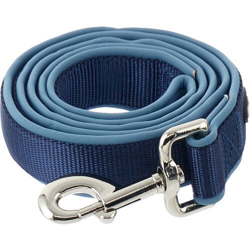 Поводок для собак CLASSIC PRENO 120см 25/35мм синий/синий