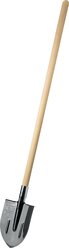 Штыковая лопата c ребрами жесткости ЗУБР ПРОФИ-5, ЛКО, деревянный черенок, 1450 мм