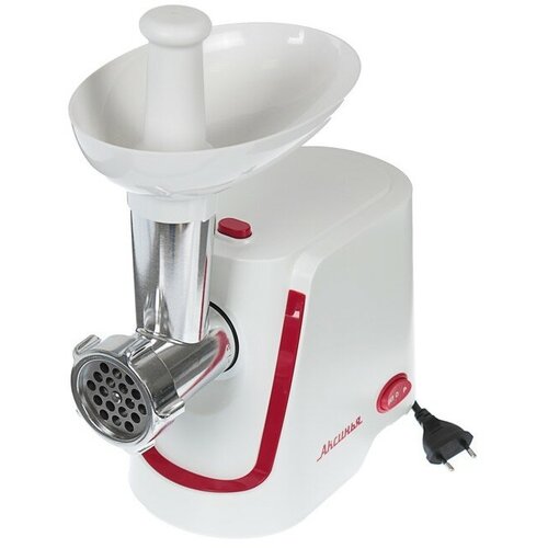 Мясорубка электрическая аксинья КС-2000 2000 Вт реверс 4 насадки бело-красная 773300₽