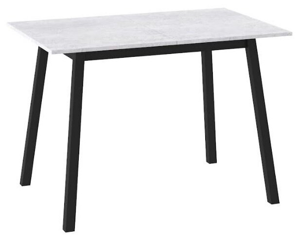 Тирк стол раздвижной 110(140)х70, Серый сланец/Черный