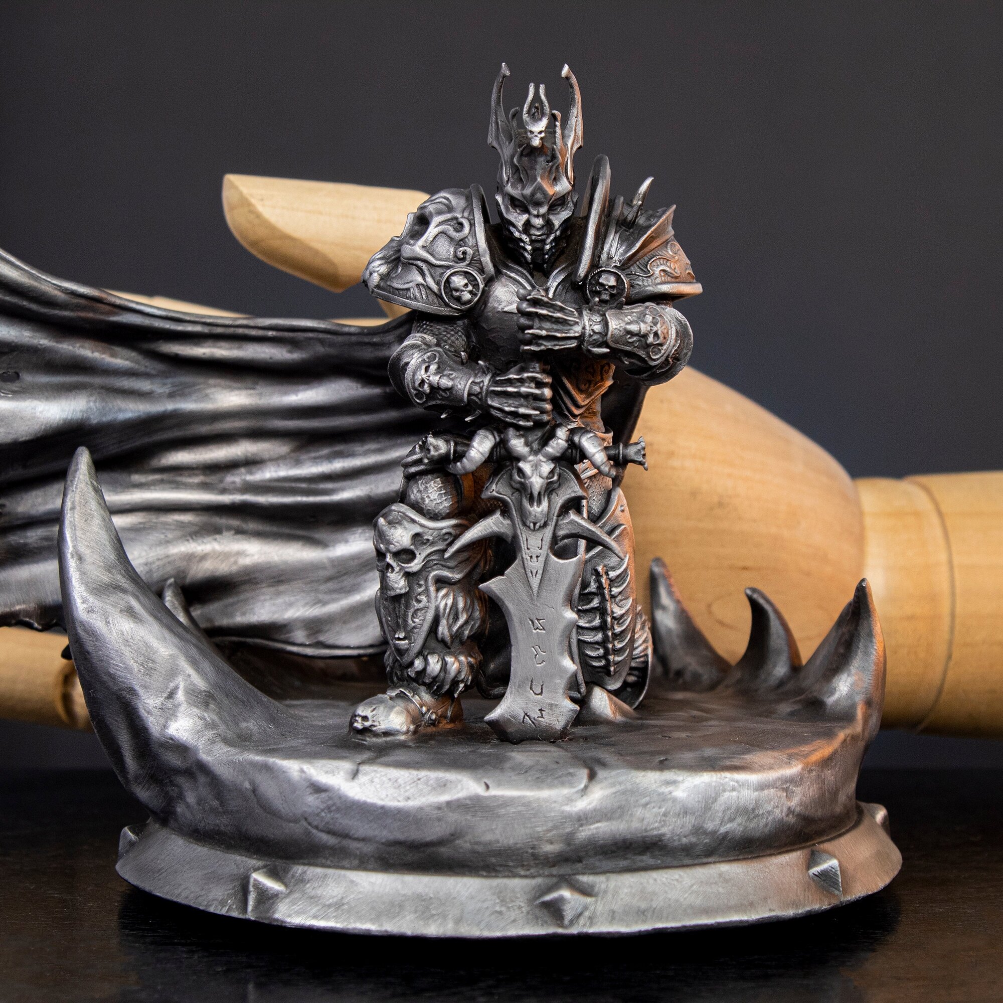 Артас Король Лич коллекционная металлическая фигурка Варкрафт / Arthas The Lich King World of WarCraft