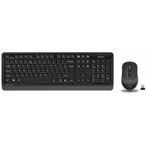 Клавиатура + мышь A4Tech Fstyler FG1010, черный/серый комплект клавиатура мышь проводная a4tech fstyler fg1010 серый