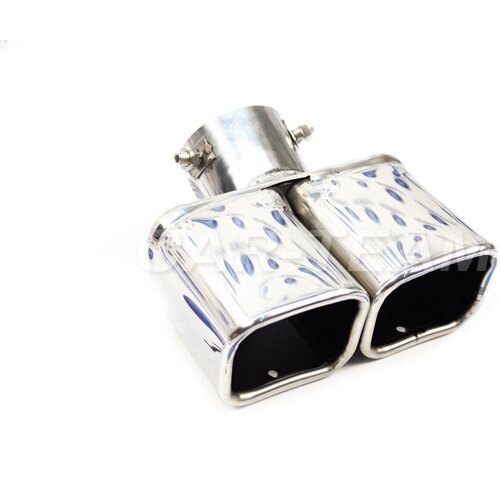 Насадка глушителя квадратная раздвоенная, универсальная