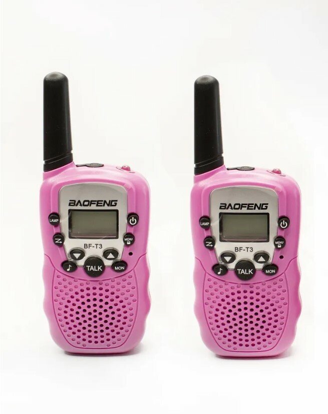 Комплект двух раций Baofeng BF-T3 UHF Розовый